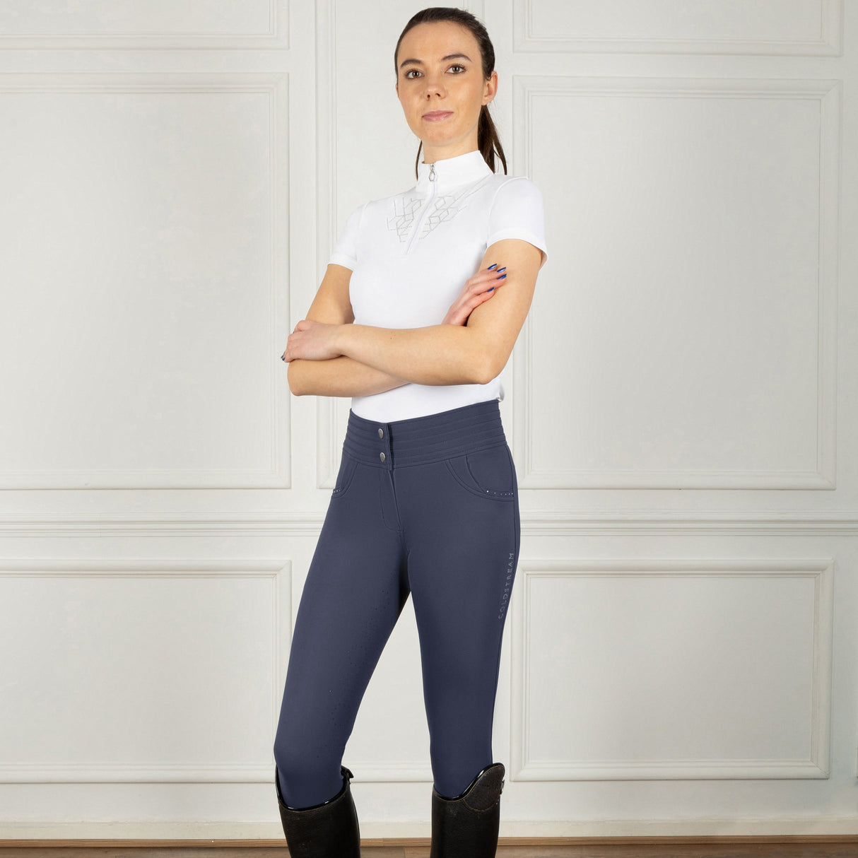 Coldstream Fenham Diamante Breeches #colour_navy