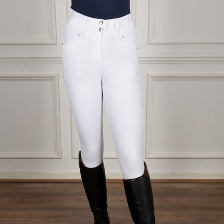 Coldstream Hermitage Diamante Breeches #colour_white