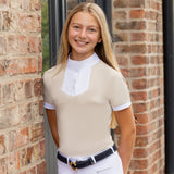 Coldstream Roslin Ruffled Crystal Show Shirt #colour_latte
