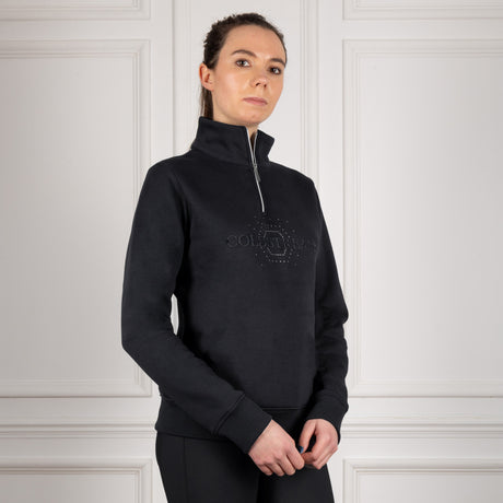 Coldstream Hamilton Sparkle Quarter Zip #colour_black