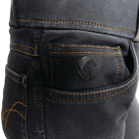 Hy Equestrian Elevate Mizs Style Denim Breeches #colour_black