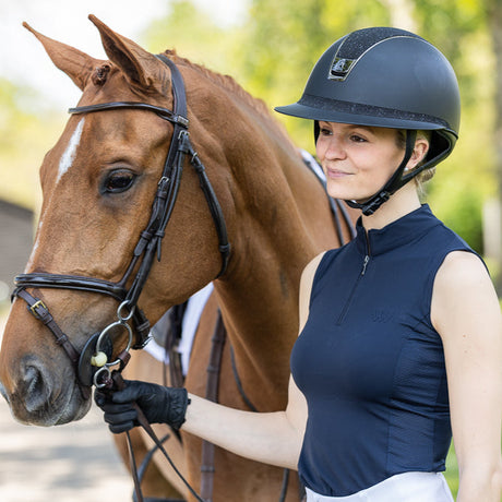 Woof Wear Ladies Sleeveless Tech Riding Shirt #colour_navy