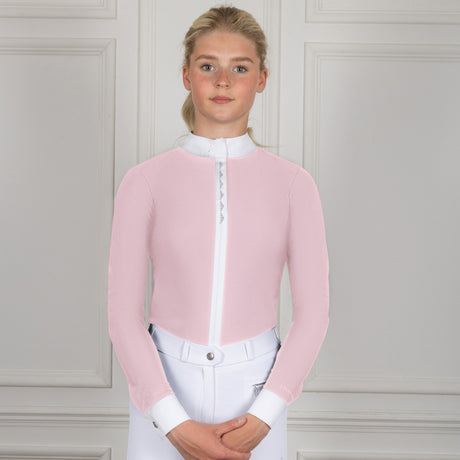 Coldstream Larkhall Diamante Show Shirt #colour_blush-pink