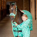 Supreme Products Dotty Fleece Head Collar & Lead Rope #colour_gorgeous-green