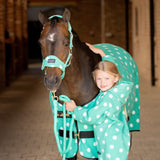 Supreme Products Dotty Fleece Head Collar & Lead Rope #colour_gorgeous-green