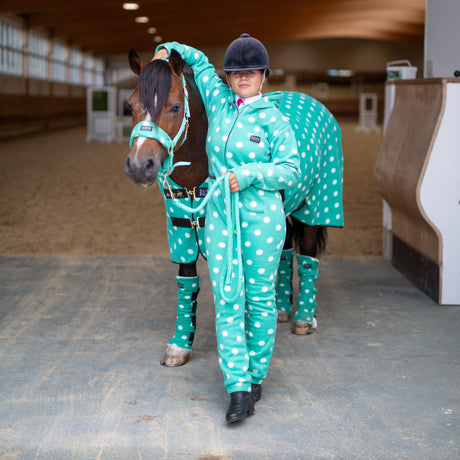 Supreme Products Adult's Dotty Fleece Onesie #colour_gorgeous-green