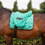 Supreme Products Ride on Dotty Fleece Saddle Cover #colour_gorgeous-green