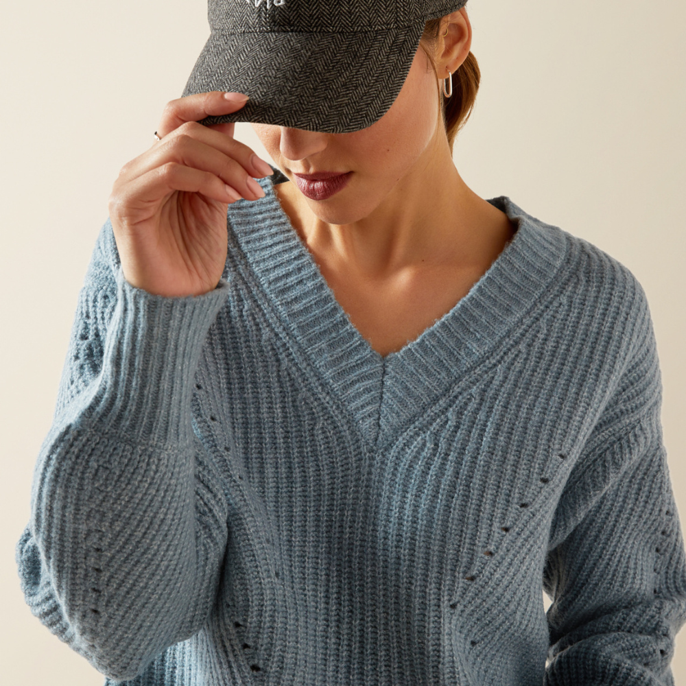 Ariat Women's Blaydon Sweater #colour_spring-lake-heather