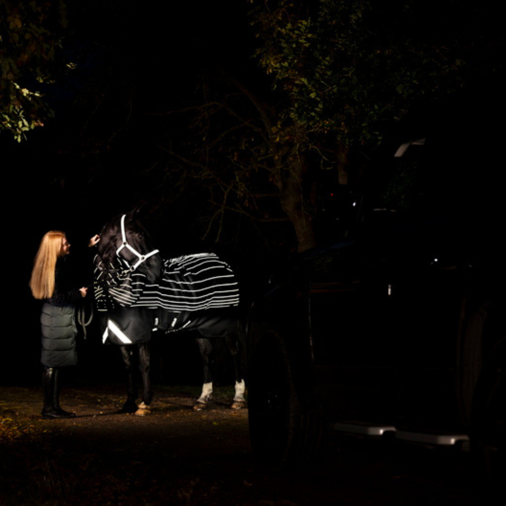 Horseware Ireland Amigo 1200D FieldSafe Reflectech Plus 0g Turnout Rug #colour_black-reflective-black