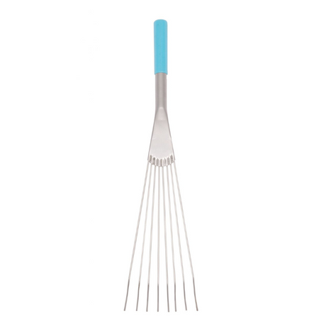 Red Gorilla Big Tidee Metal Rake Short Handle #colour_sky-blue