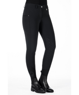 HKM Ladies Silicone Knee Patch Breeches -Livigno- #colour_black