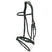 Stubben 2700 Pro-Jump Rope Noseband with Leather Snaffle Bridle #colour_black-black