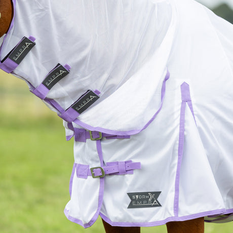 StormX Empra Gladiator UV Combi Fly Rug #colour_white-lilac