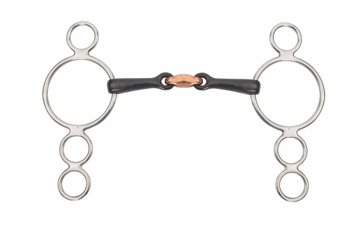 Shires Sweet Iron Three Ring Dutch Gag with Lozenge