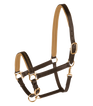 STAR Diamond Leather Halter #colour_brown-gold