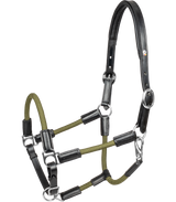 Waldhausen X-Line Nevada Leather Halter #colour_black-green
