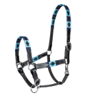 Waldhausen X-Line Polo Leather Halter #colour_black-blue