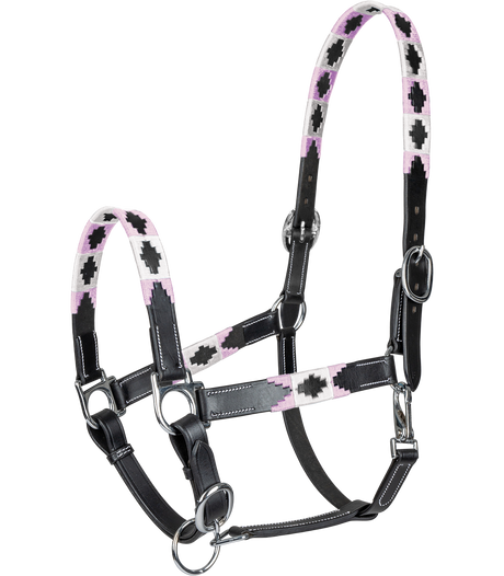 Waldhausen X-Line Polo Leather Halter #colour_pink-beige