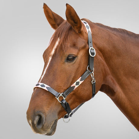 Waldhausen X-Line Polo Leather Halter #colour_pink-beige