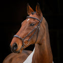 Shires Velociti Drop Noseband Bridle #colour_havana