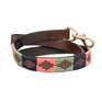 Benji & Flo Sublime Polo Leather Dog Lead #colour_pink-navy-green