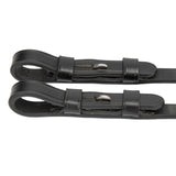 Shires Lusso Curb Reins #colour_black