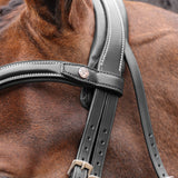 Shires Velociti LUSSO Opus 180M Ergonomic Flash Bridle #colour_black