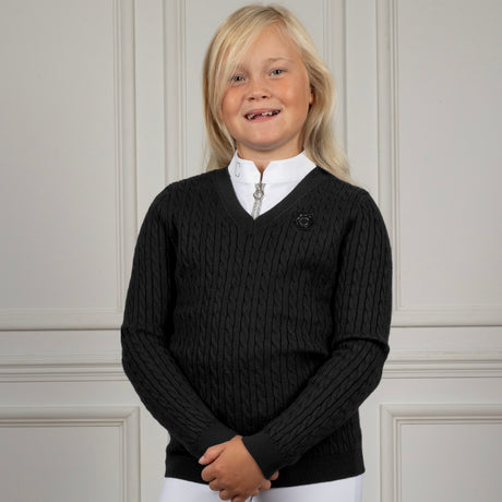 Coldstream Next Generation Clarkston Knitted V-Neck Jumper #colour_black