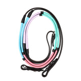 Dublin Pastel Rainbow Reins with Rubber Grip for Beginners