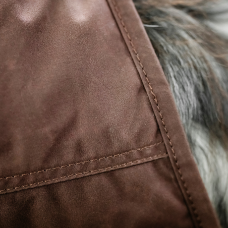 Horseware Ireland Newmarket Heritage Dog Coat #colour_brown-whitney-navy