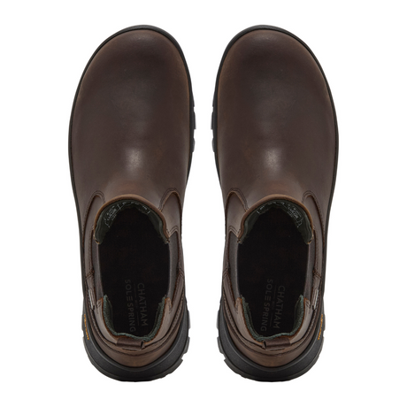 Chatham Cockley Premium Leather Waterproof Chelsea Boots #colour_dark brown
