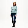 Horseware Ireland Stamina Long Sleeve 1/4 Zip Top #colour_sage
