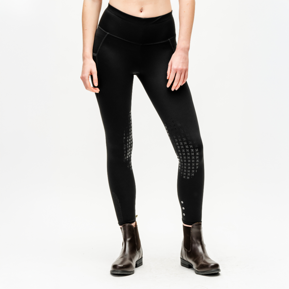 Horseware Ireland Formfit Knee Patch Riding Tights #colour_core-black