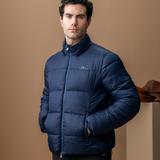 Alessandro Albanese Men's Quilo Monogram Puffer Coat #colour_core-navy