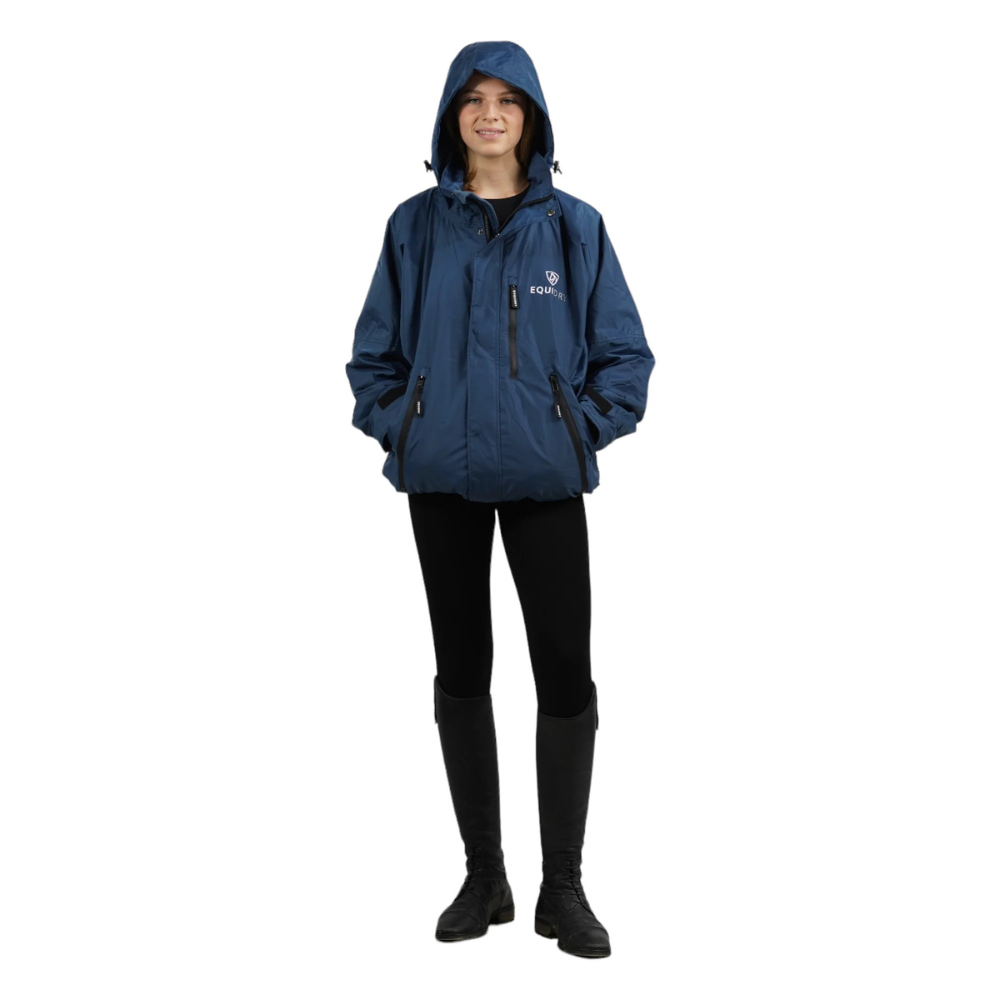 EQUIDRY Women's Thin Fleece Shortie #colour_steel-blue-blue