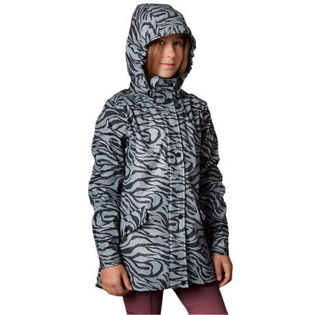 Mountain Horse Children's Drops Rain Coat #colour_black-grey
