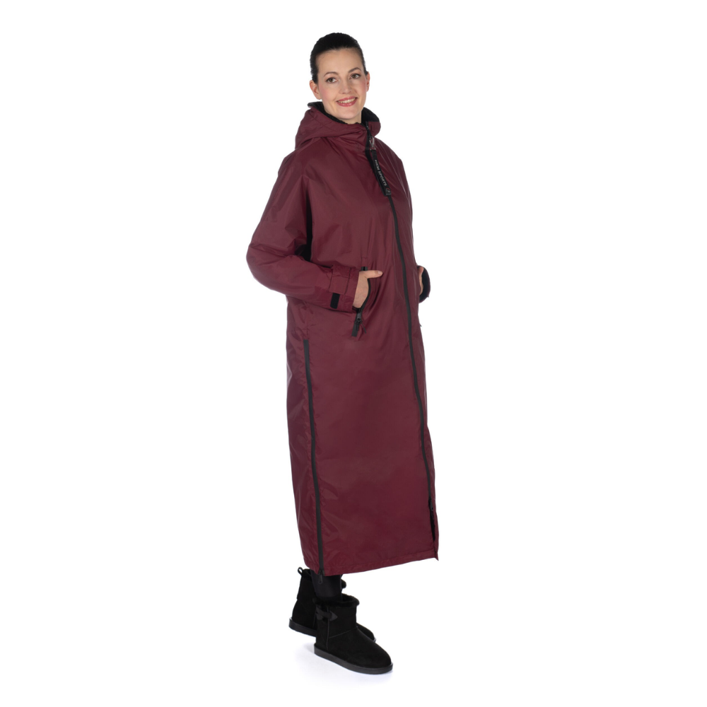 HKM Extra Long Riding Jacket -Julie- #colour_bordeaux