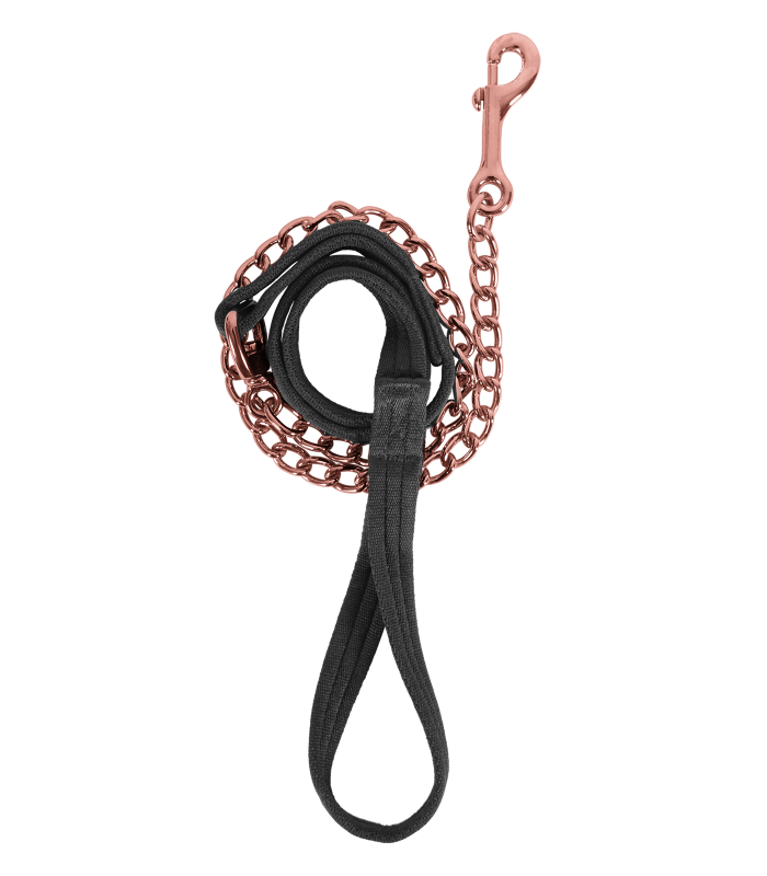 Waldhausen Soft Lead Rein #colour_black-rose-gold