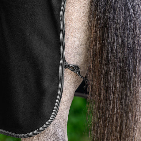 Waldhausen Economic Fleece Rug with Cross Surcingles #colour_black