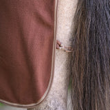 Waldhausen Economic Fleece Rug with Cross Surcingles #colour_mocca