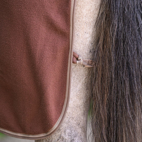 Waldhausen Economic Fleece Rug with Cross Surcingles #colour_mocca