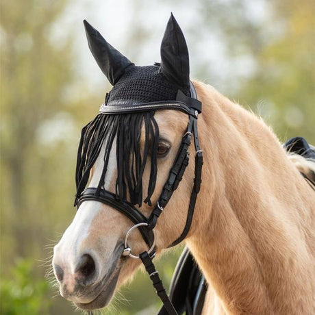 Waldhausen Fly Veil with Fringe #colour_black