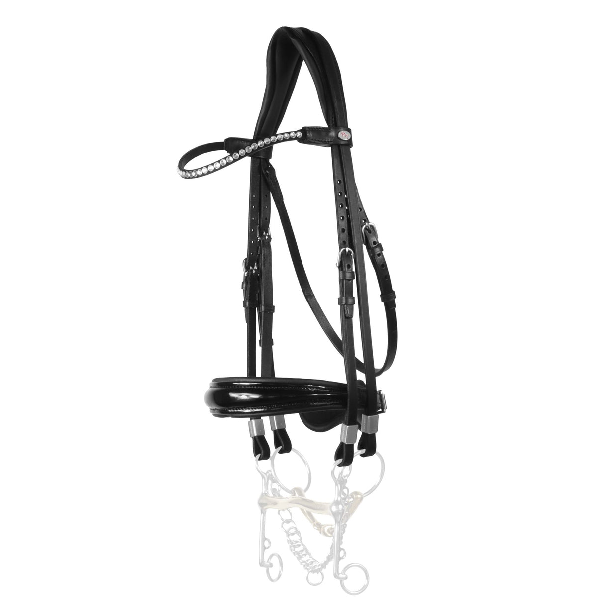 Stubben Switch Magic Tack with Slide/Lock Snaffle Bridle #colour_black-finish