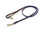 Shires Digby & Fox Padded Leather Dog Lead #colour_navy