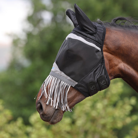 Masque anti-mouches Shires FlyGuard Pro en maille fine avec frange nasale
