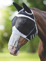 Masque anti-mouches Shires FlyGuard Pro en maille fine avec frange nasale