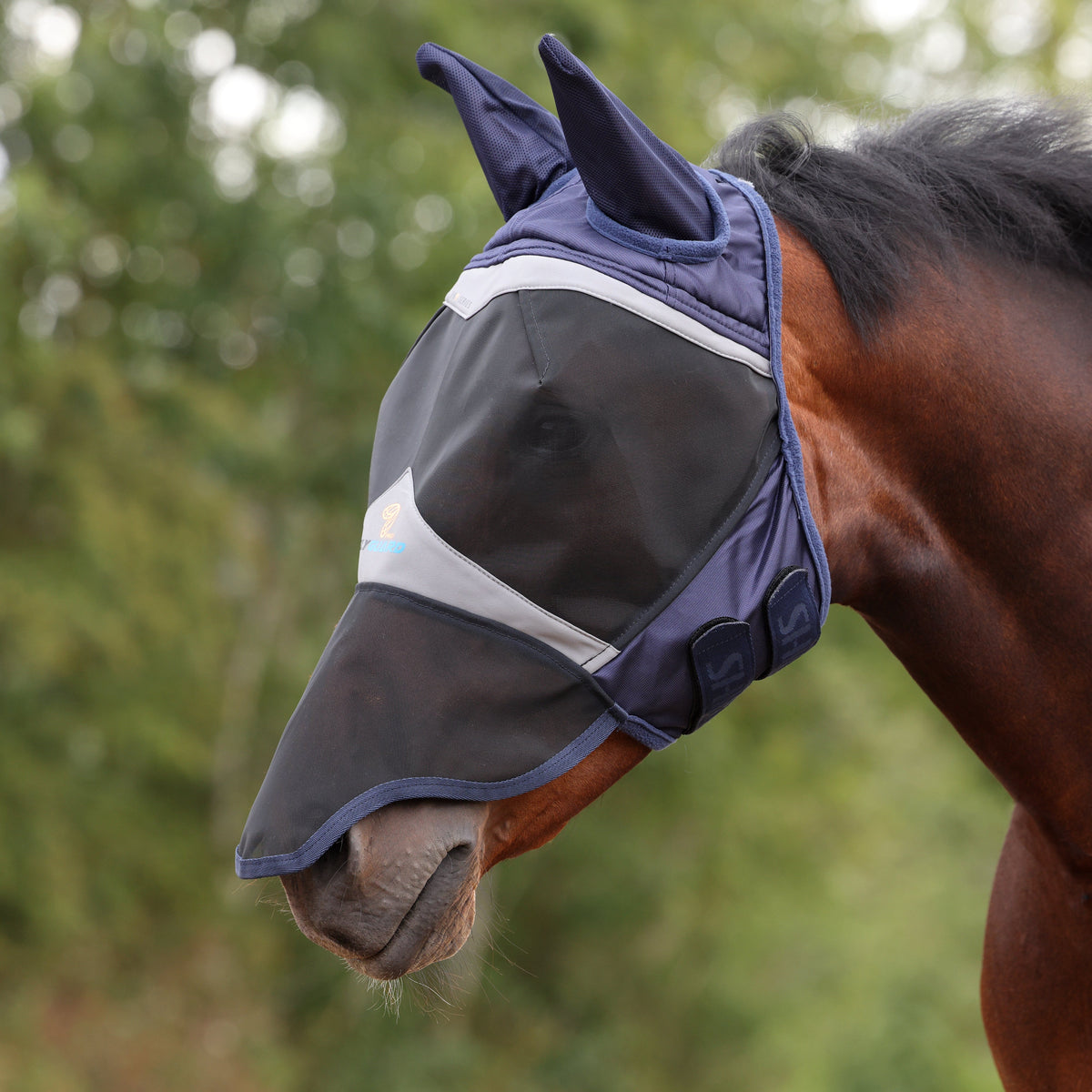 Shires FlyGuard Pro Fine Mesh Fly Mask With Ears & Nose