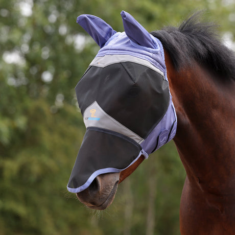 Shires FlyGuard Pro Feinmaschige Fliegenmaske mit Ohren und Nase