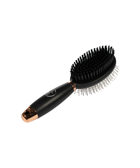 HKM Dual Use Mane and Tail Brush -Gel- #colour_black-rose-gold