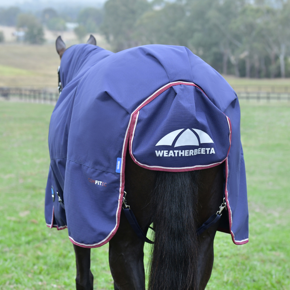 Weatherbeeta Comfitec Essential 50G Combo Turnout #colour_navy-burgundy